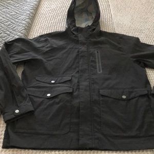 The North Face casual wind breaker rain coat charcoal gray Sz L